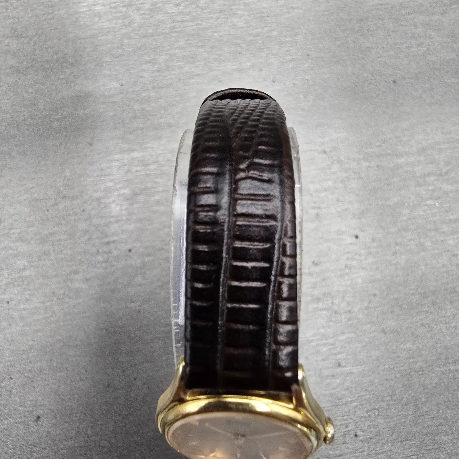 Seiko Watch Women 21mm Gold Dial Gold Tone Round 2C21-0029 New Battery VTG4