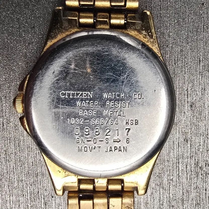 Citizen Watch Women 23mm MOP Dial Gold Tone Round 1032-S69764 New Battery VTG 1210
