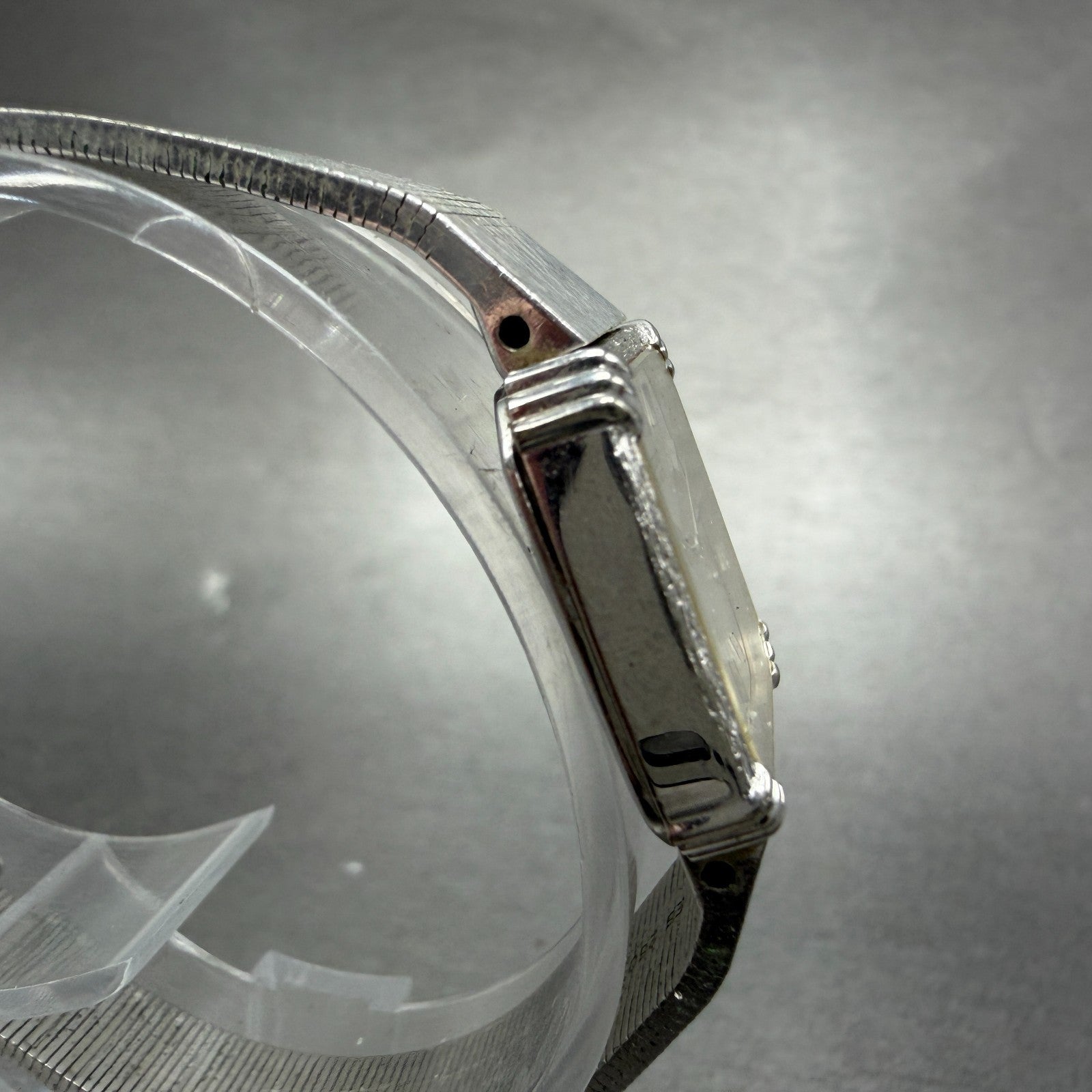 Seiko Watch Women 20mm Silver Dial Silver Tone Square 1400-5480 New Battery3