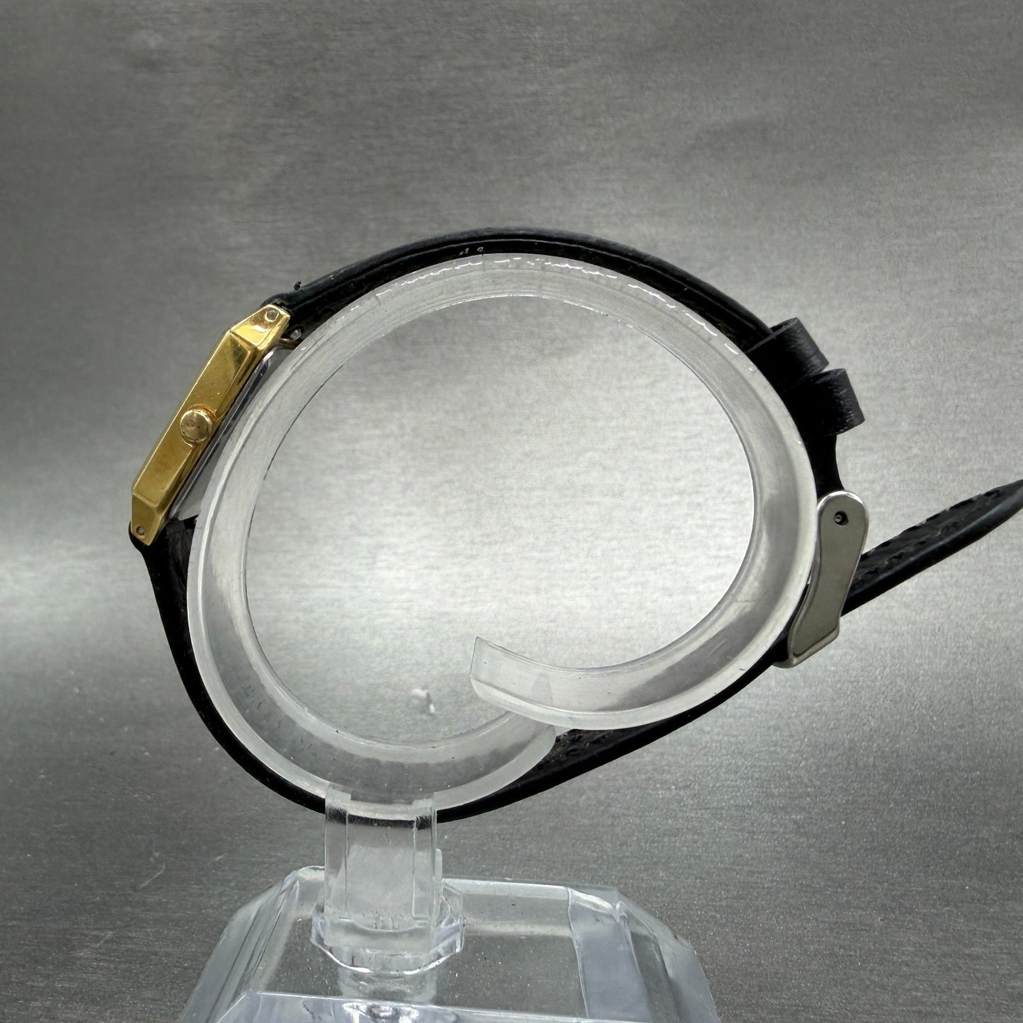 Seiko Tank Watch Women 19mm Black Dial Gold Tone Rectangle 4n21-5090 New Battery6
