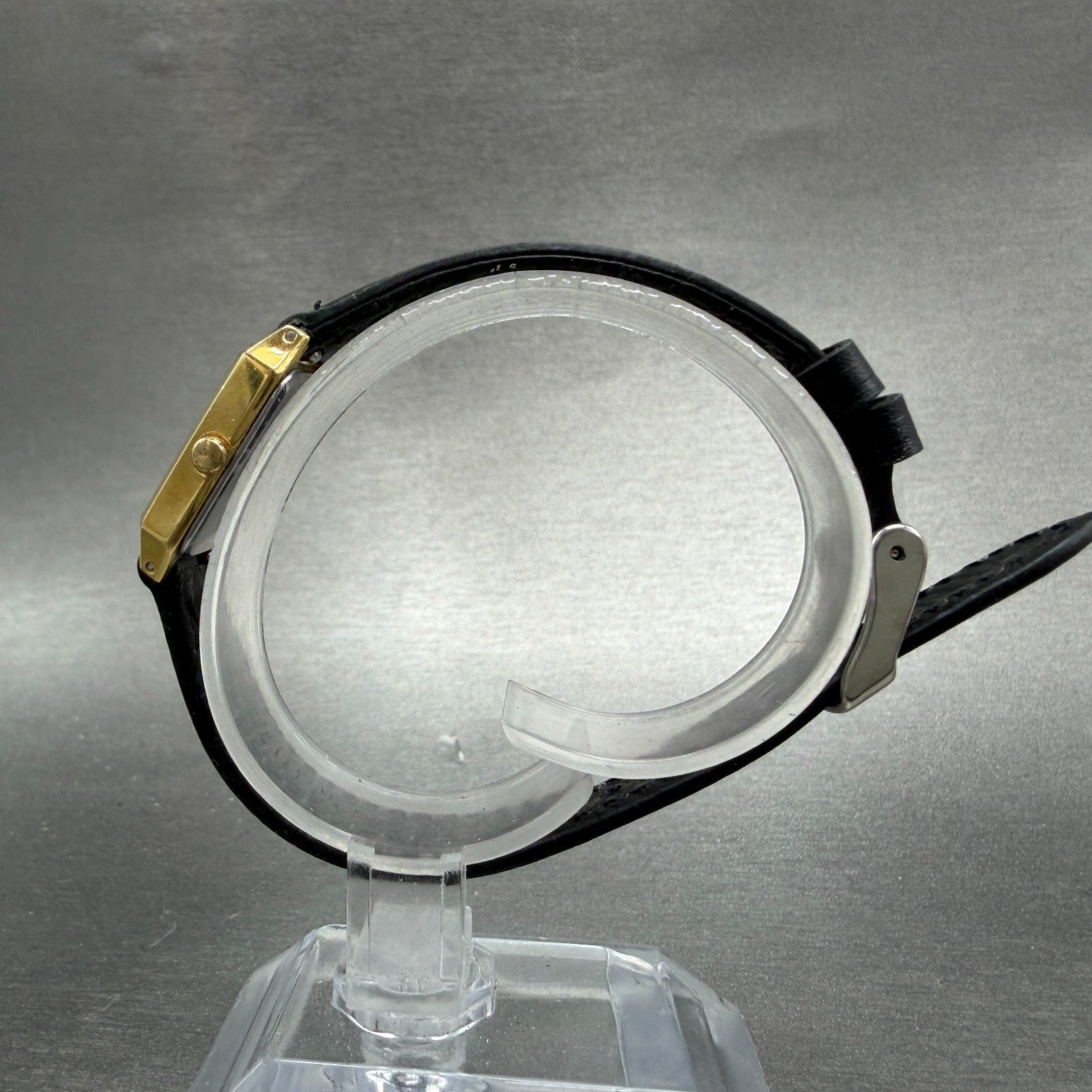 Seiko Tank Watch Women 19mm Black Dial Gold Tone Rectangle 4n21-5090 New Battery6