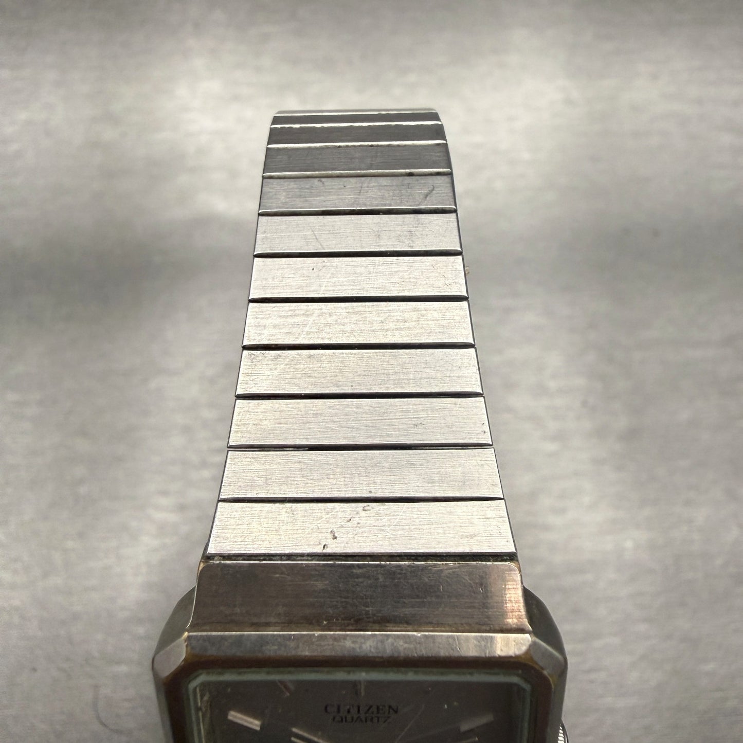 Citizen CQ Watch Men 27mm Silver Dial Silver Tone Rectangle 3630-361300 New Batt4