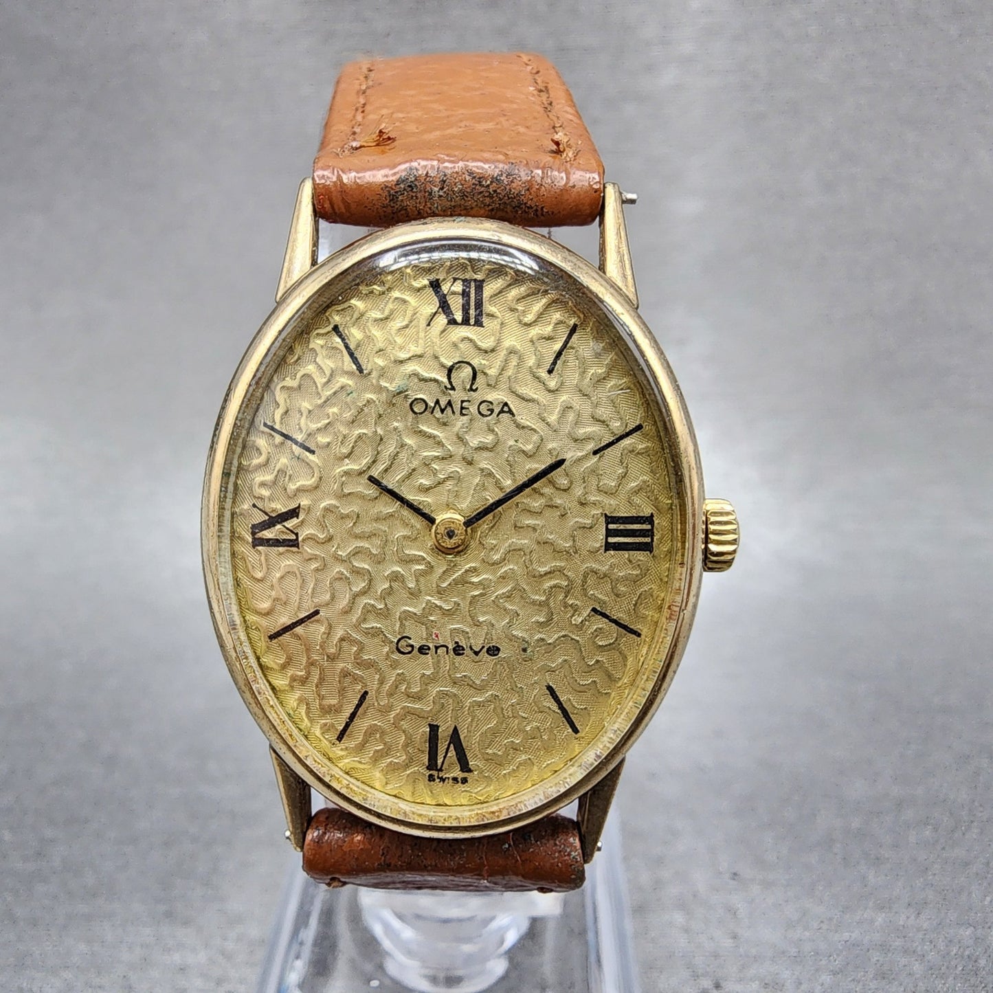 Omega Geneve Watch Women 26mm Gold Dial Gold Plated Manual Wind cal 625 PARTS0