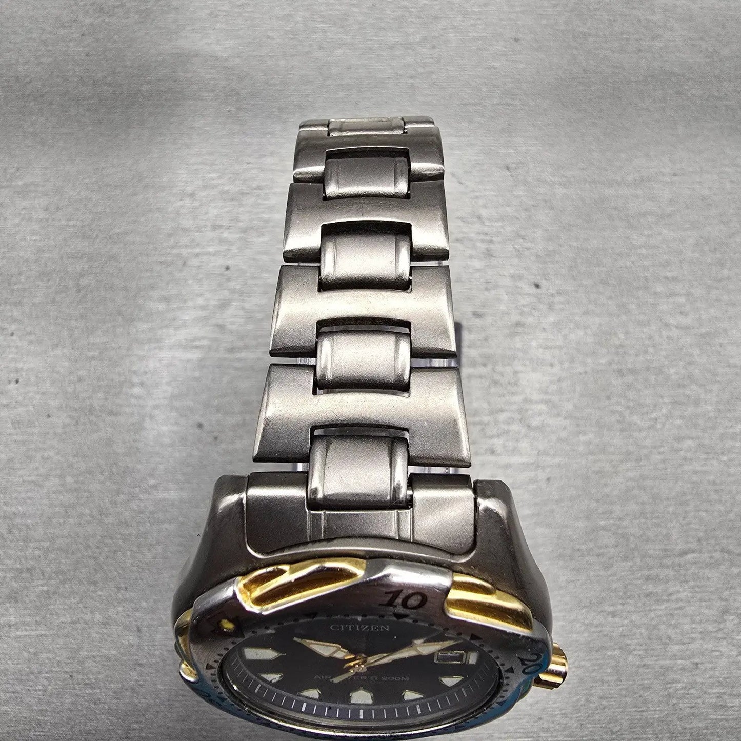 Citizen Air Watch Men 40mm Blue Dial Titanium Date Round 5512-F52088 New Batt4