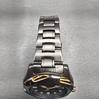 Citizen Air Watch Men 40mm Blue Dial Titanium Date Round 5512-F52088 New Batt4