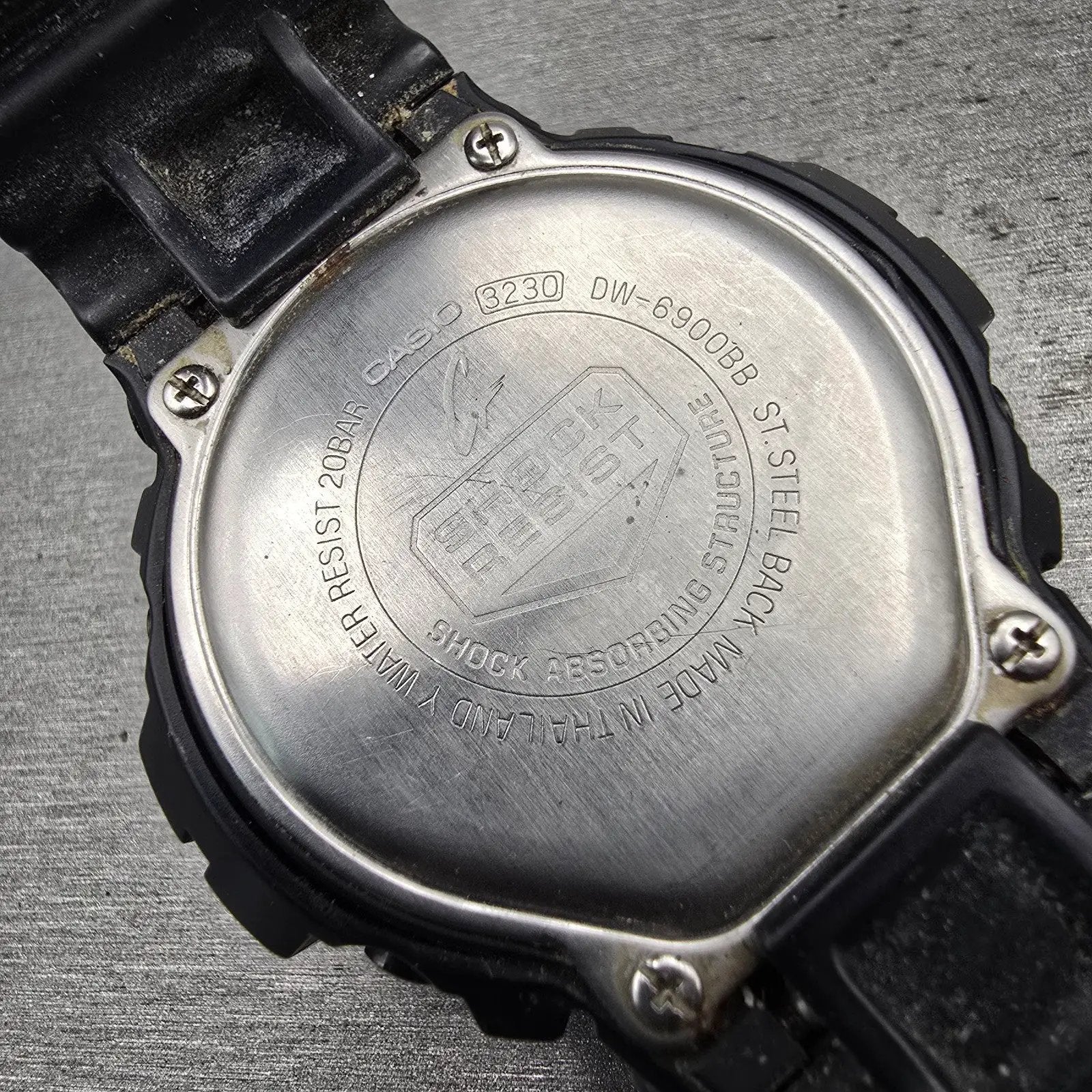 Casio G-Shock DW-6900BB Watch Men 50mm Black Dial Black Chrono Alarm New Battery10