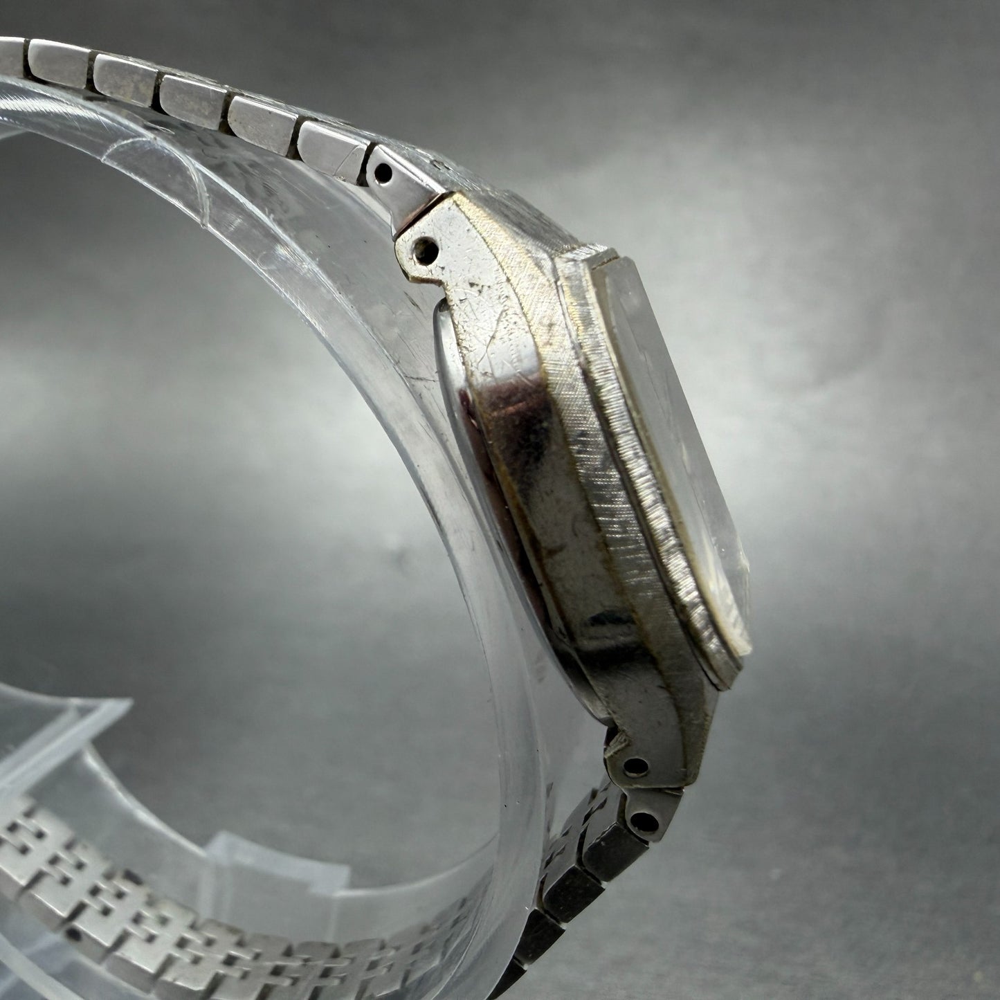 Seiko Tank Watch Women 20mm Silver Dial Silver Tone Manual 1120-3120 Runs3