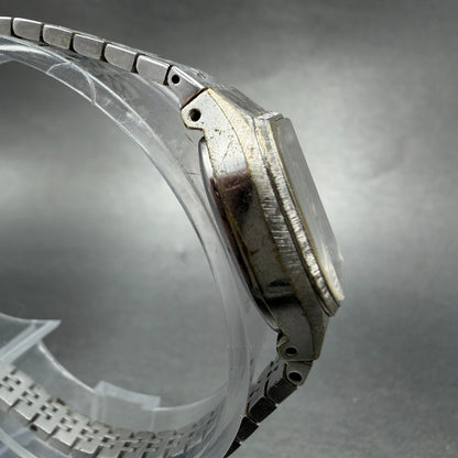 Seiko Tank Watch Women 20mm Silver Dial Silver Tone Manual 1120-3120 Runs3
