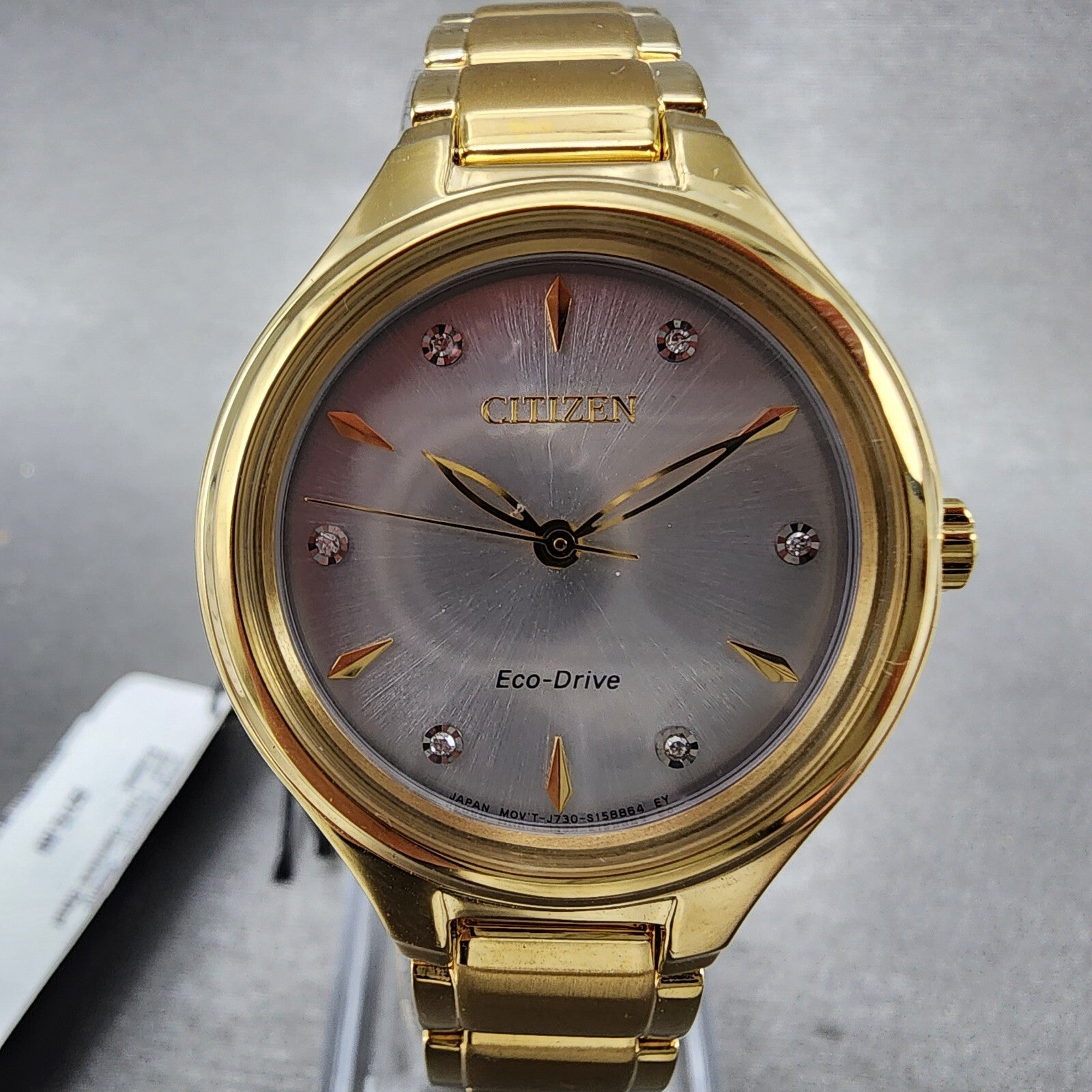 Citizen EcoDrive Corso Watch Women 29mm Silver Dial Gold Tone Round Works1