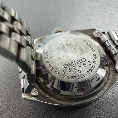 Seiko 5 Automatic Watch Women 25mm Silver Dial Steel Daydate 2906-0140 PARTS10
