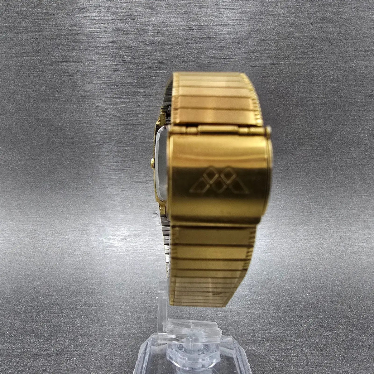 Waltham Tank Watch Men 27mm Gold Dial Gold Tone Rectangle New Battery VVTG7