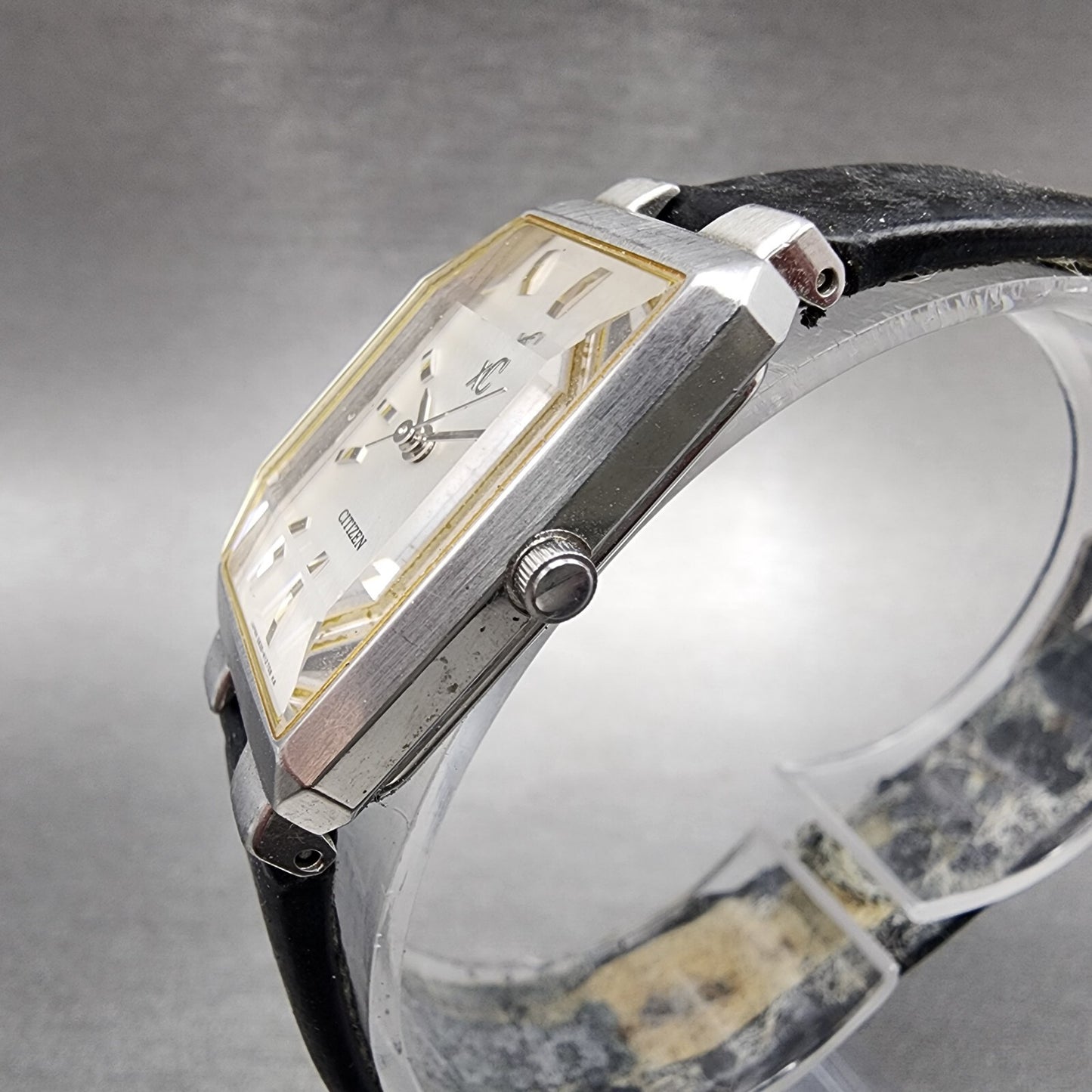 Citizen XC Tank Watch Women 19mm Silver Dial Silver Tone Rectangle New Battery