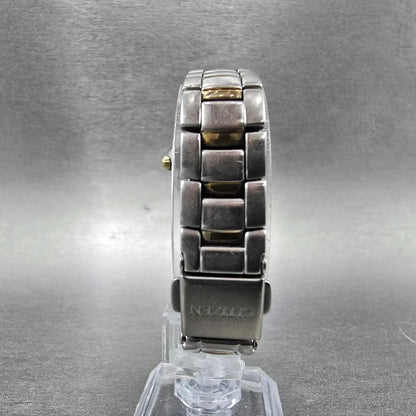 Citizen Eco-Drive Watch Women 25mm Black Dial Two Tone Daydate E000-K17578 Runs8