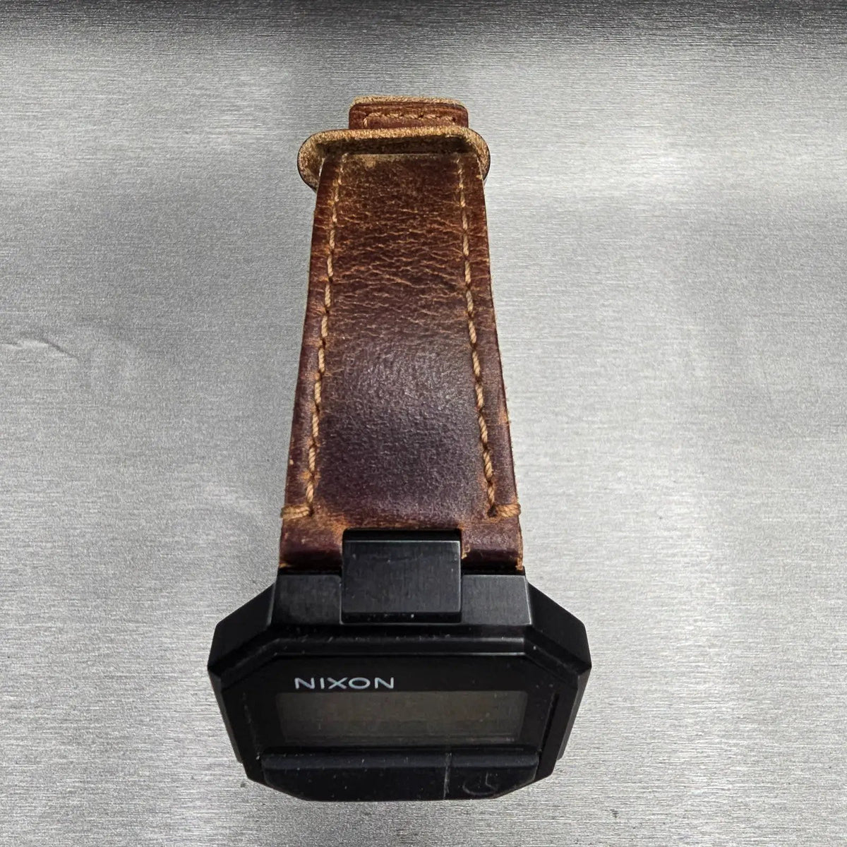 Nixon Re-Run Digital Watch Men 38mm Black Chronograph Alarm New Battery4