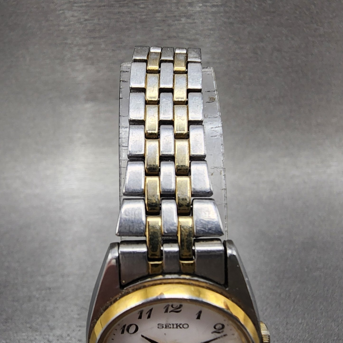 Seiko Watch Women 23mm White Dial Two Tone Daydate 7n830011 New Battery4