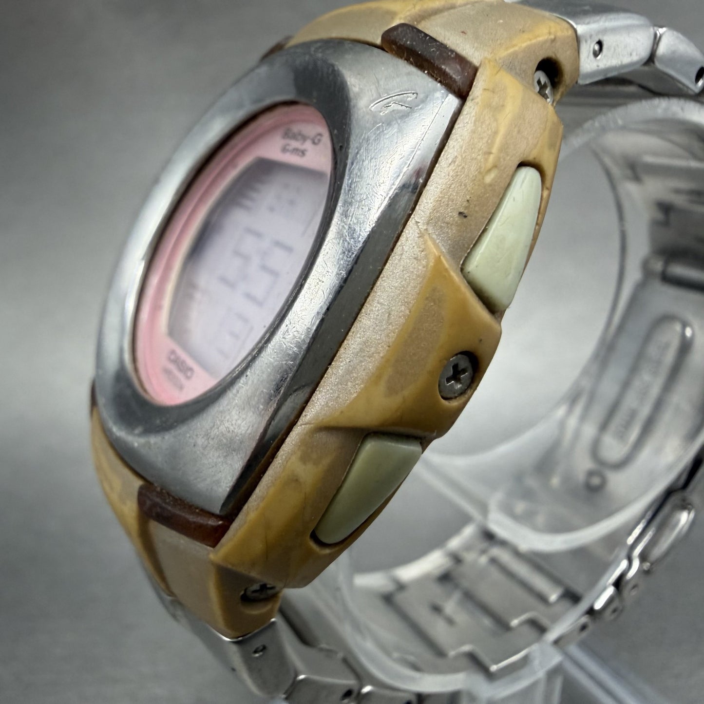 Casio Baby-G Watch Women 38mm Digital Alarm Chrono Round MSG-171D New Battery2
