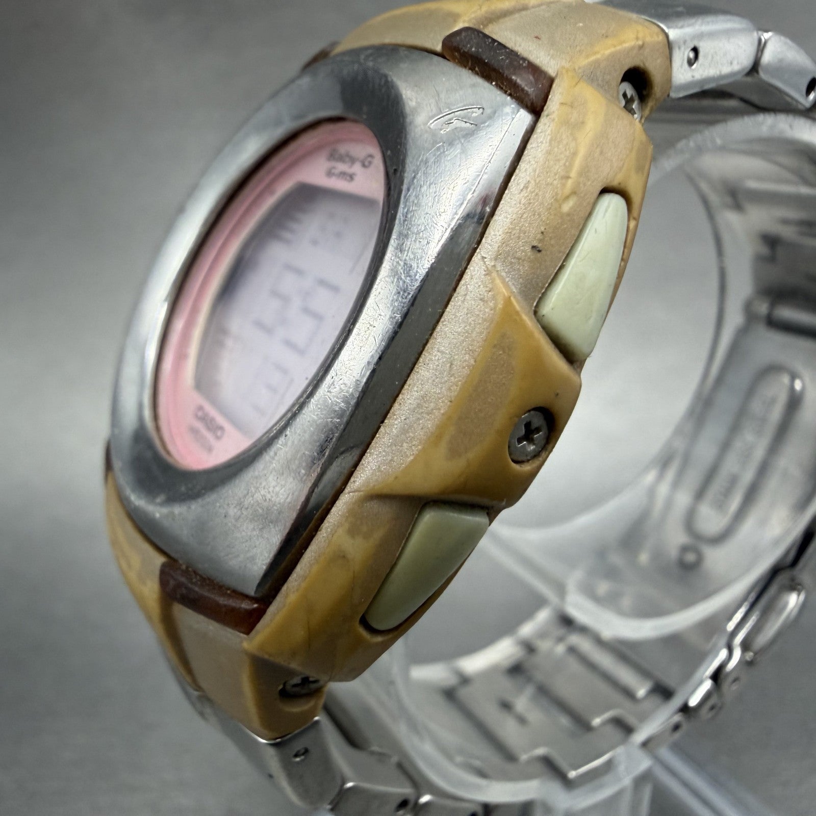 Casio Baby-G Watch Women 38mm Digital Alarm Chrono Round MSG-171D New Battery2