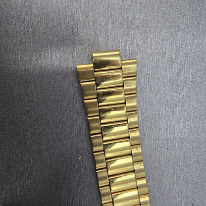Seiko Bracelet 20mm Stainless Steel Gold Tone Tri Folding Clasp Vintage Japan L5