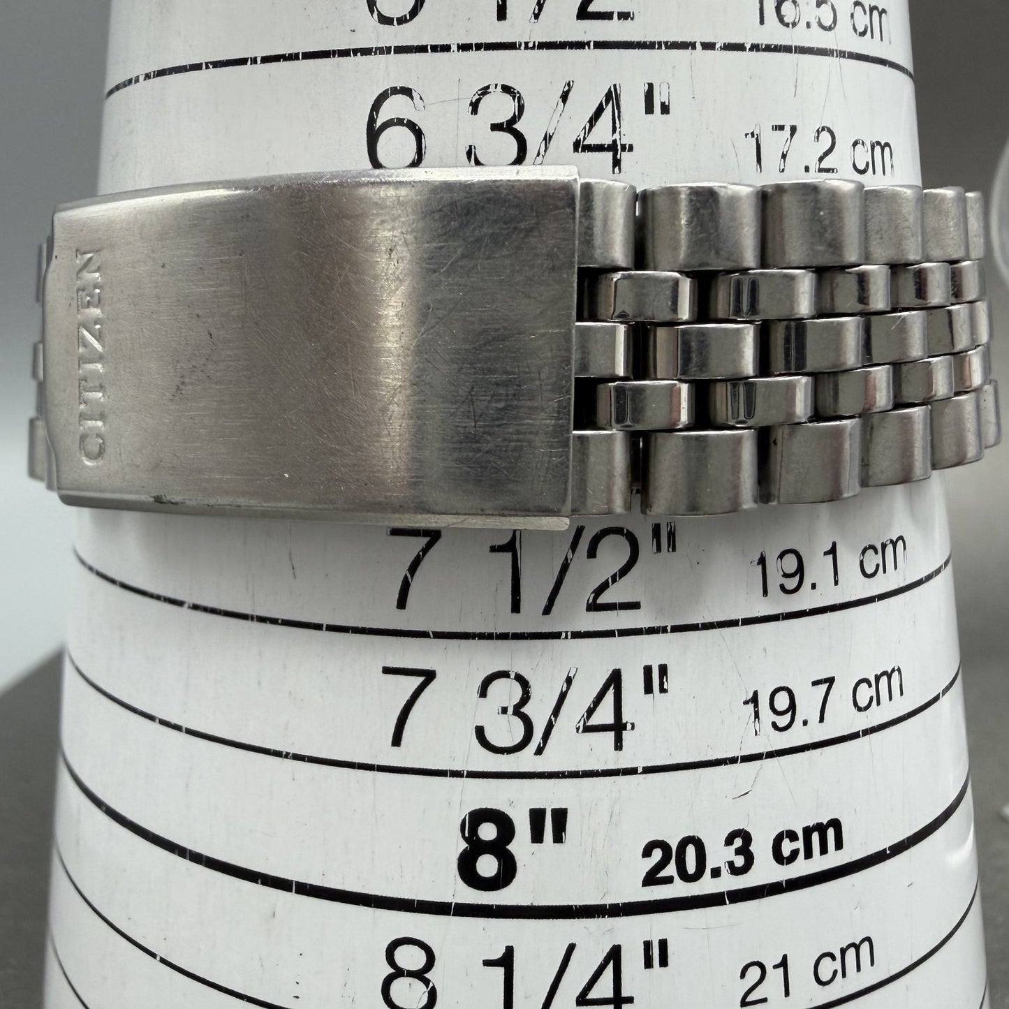 Citizen CQ President Watch Men 35mm Silver Dial Silver Tone Daydate New Battery10