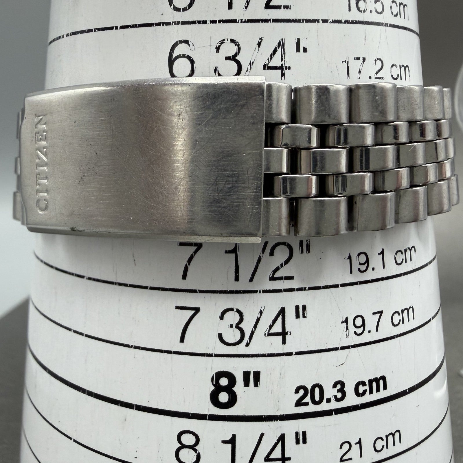 Citizen CQ President Watch Men 35mm Silver Dial Silver Tone Daydate New Battery10