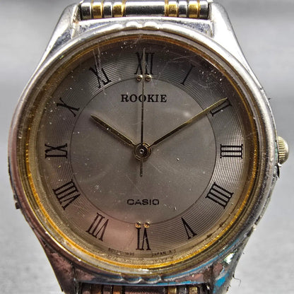 Casio Rookie Watch Women 30mm Silver Dial Two Tone Round RKM-705 New Battery1