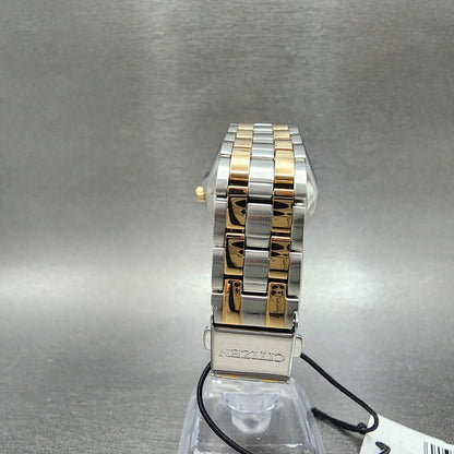Citizen EcoDrive Peyton Watch Women Brown Dial Two Tone Date Bracelet E01226597