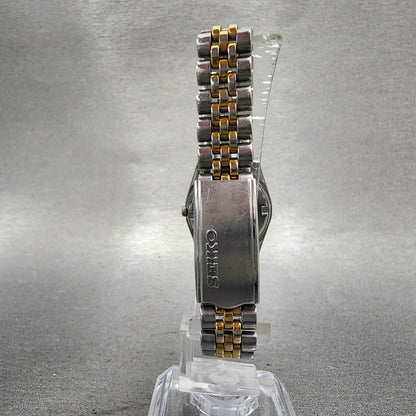 Seiko Watch Women 24mm White Dial Two Tone Daydate Round 7N830049 New Battery N7