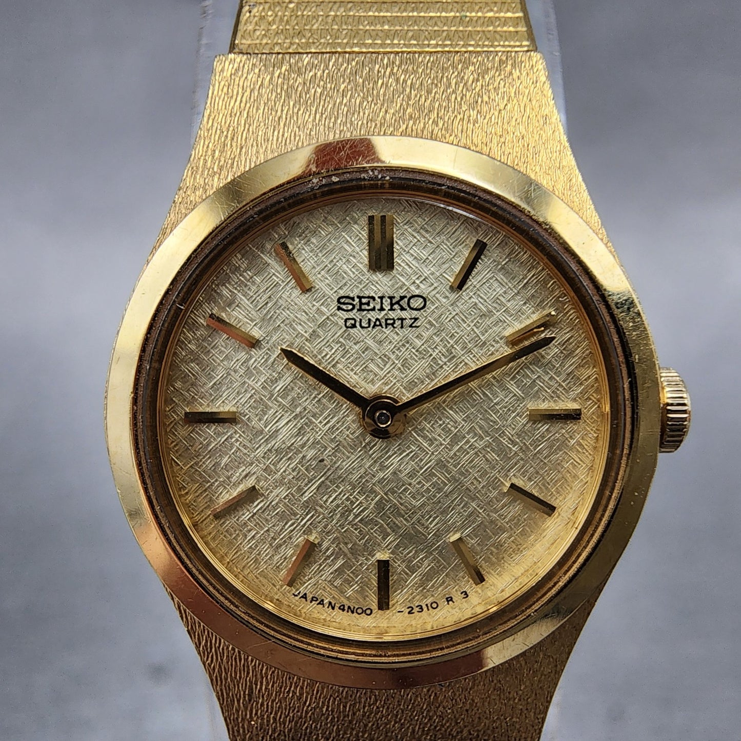 Seiko Watch Women 18mm Champagne Dial Gold Tone Round 4n000669 New Battery1