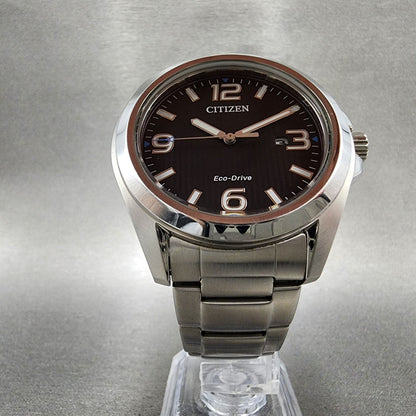 Citizen EcoDrive Watch Men 43mm Black Dial Silver Tone Date J810R006961 Runs7