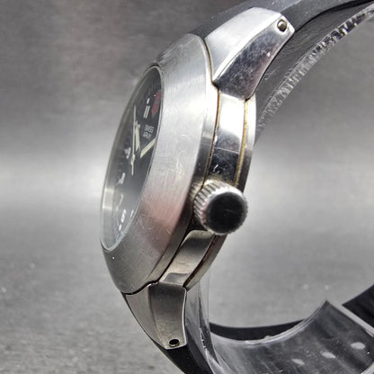 Victorinox Swiss Army Peak Watch Men 38mm Black Dial Steel 24968 Date PARTS VTG3