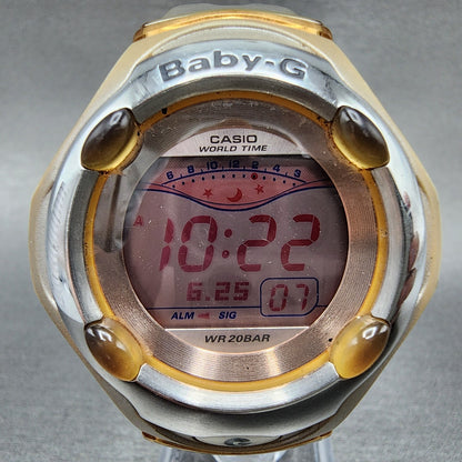 Casio BabyG BGR260S Watch Women 42mm Digital Gray Tone Round New Battery1