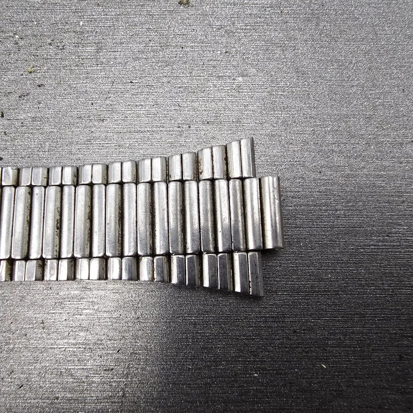 Seiko Bracelet 9mm Stainless Steel Silver Tone Tri Folding Clasp VTG Japan4