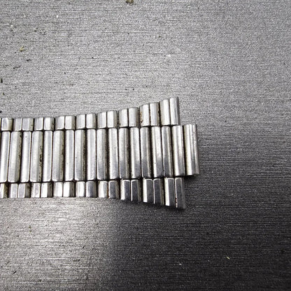 Seiko Bracelet 9mm Stainless Steel Silver Tone Tri Folding Clasp VTG Japan4