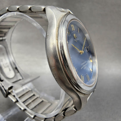 Citizen Attesa EcoDrive Watch Men 36mm Blue Dial Titanium A114H08282 Date Runs3