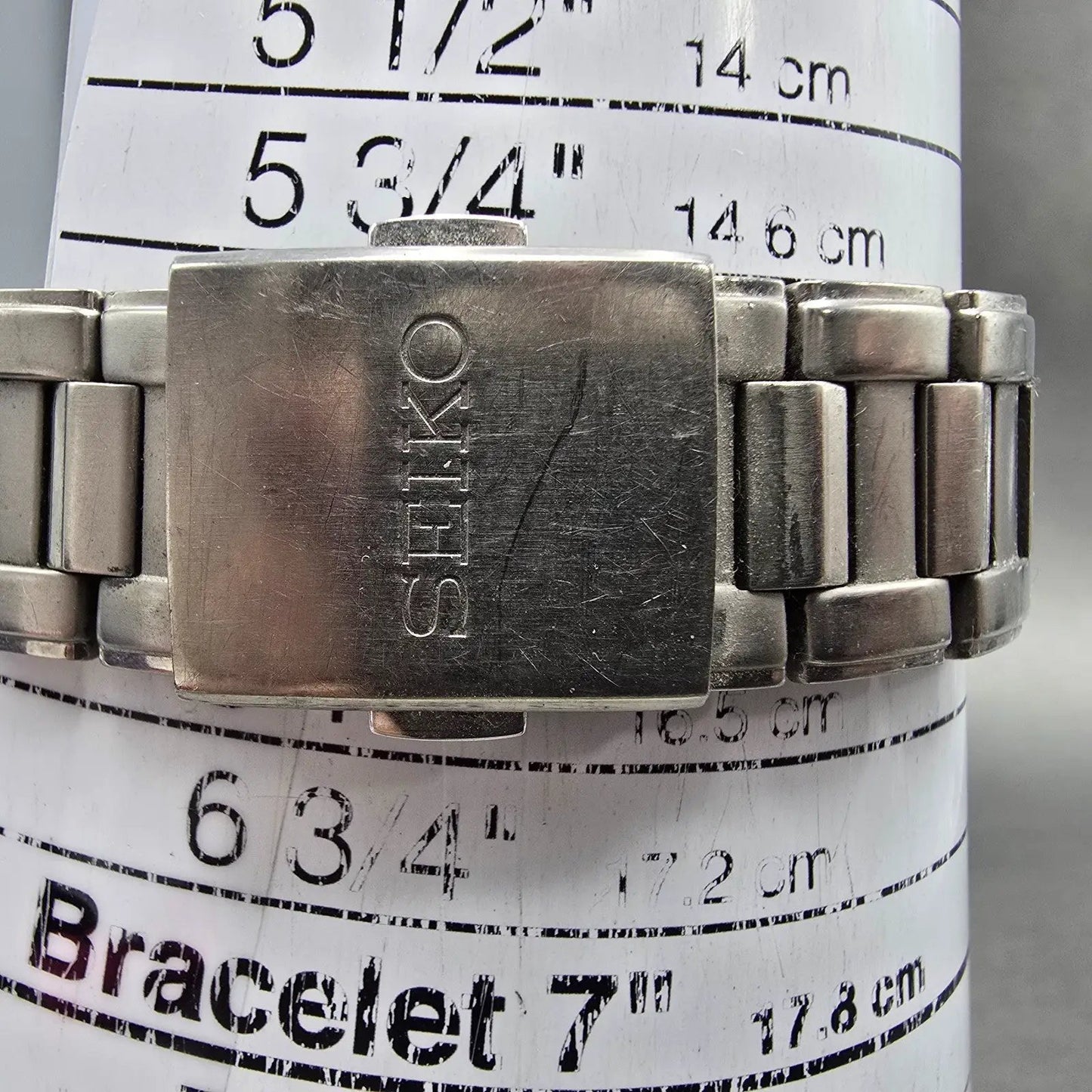 Seiko Solar Atomic Watch Men 38mm Black Dial Titanium Atomic Date 7B22 PARTS!11