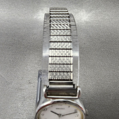 Seiko Watch Women 27mm White Dial Silver Tone Round 4N210052 New Battery4