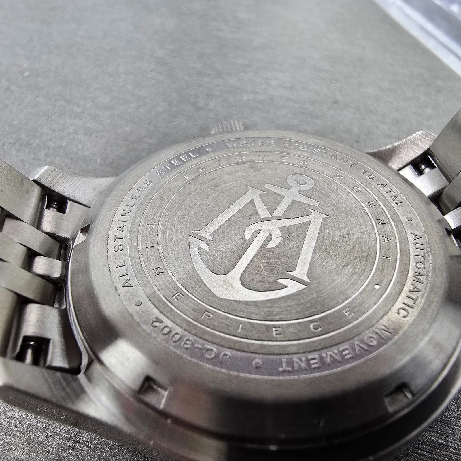 Jacques Monnat Antilles Blue Dive Watch Men 41mm Blue Dial Steel Automatic Runs9