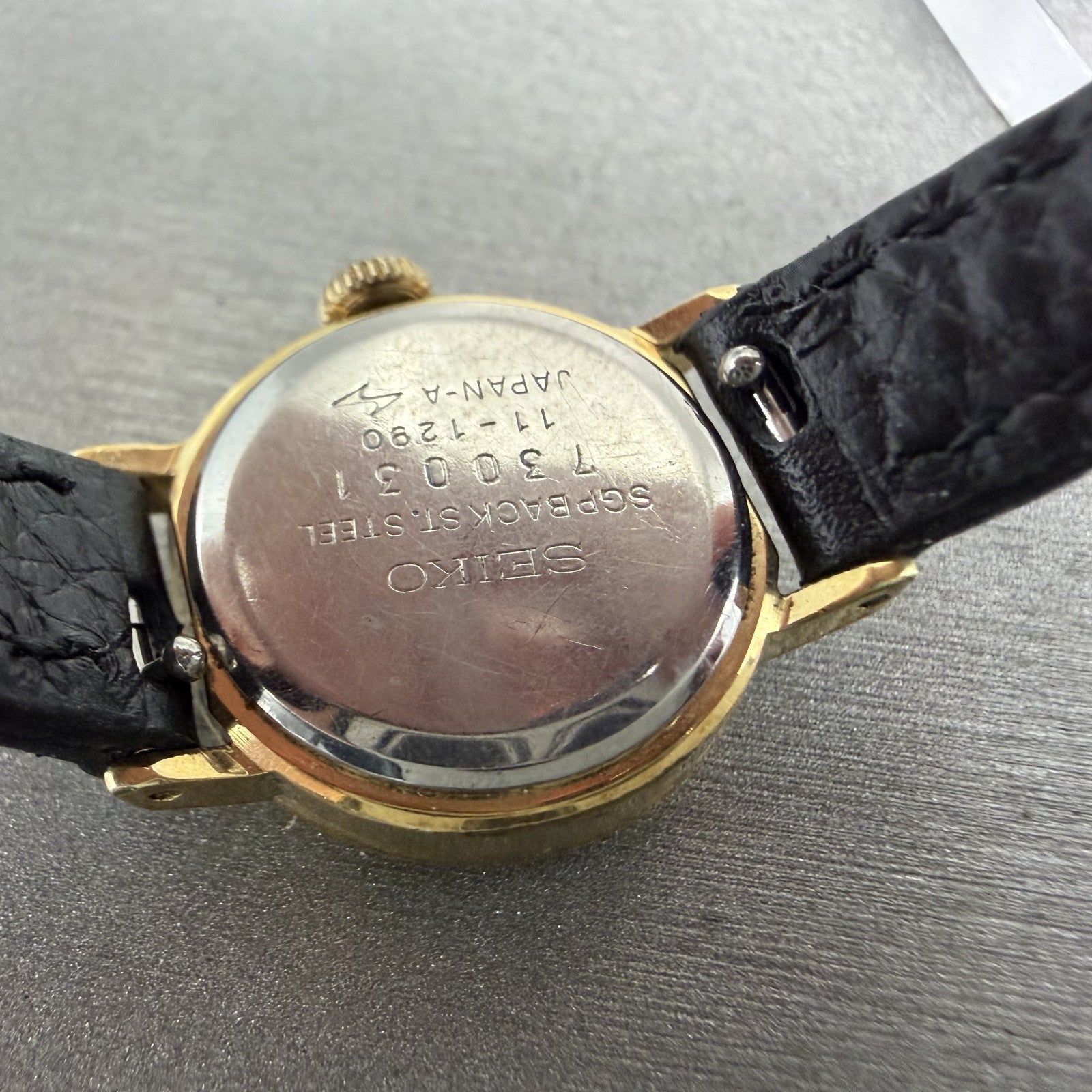 Seiko Watch Women 20mm Champagne Dial Gold Tone Round Manual 111290 Runs9