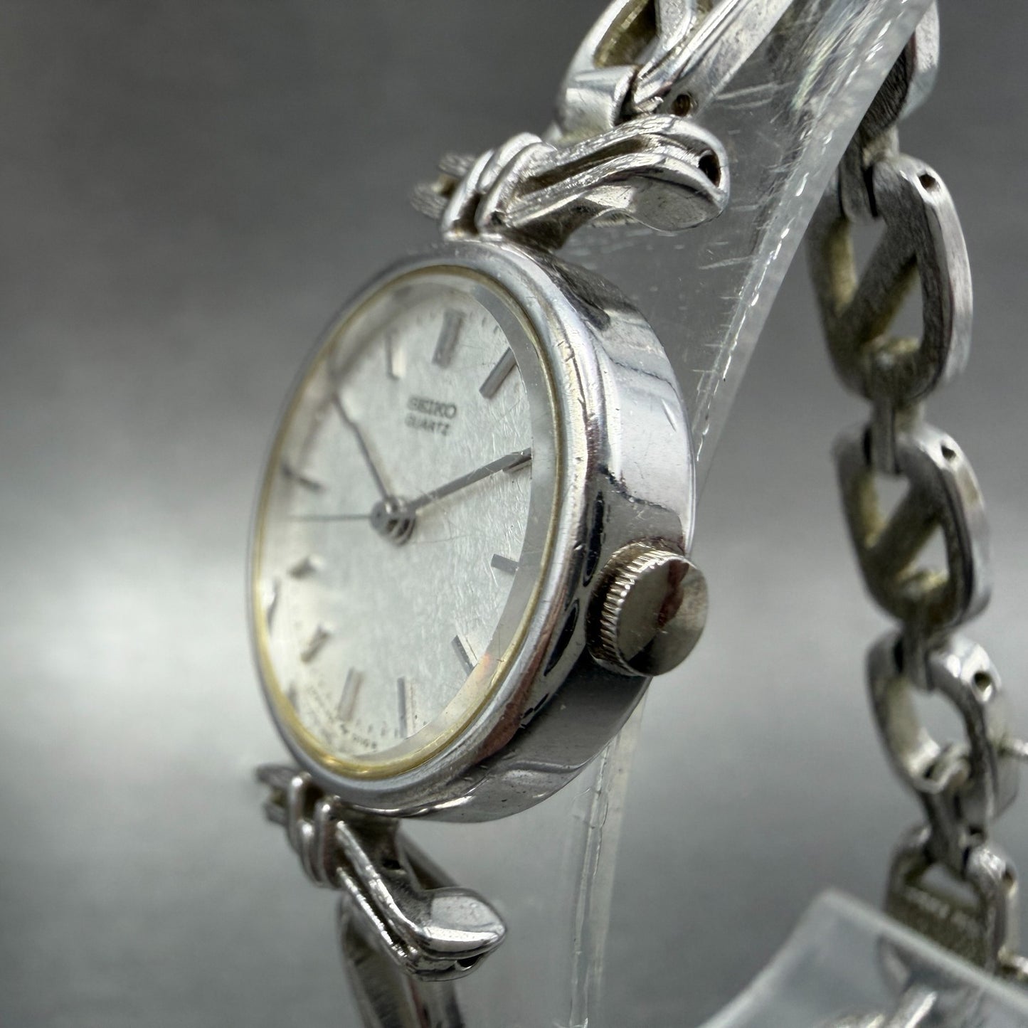 Seiko Watch Women 21mm Silver Dial Silver Tone Round 1421-0030 New Battery2