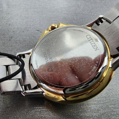 Citizen EcoDrive L Ceci Watch Women 32mm Black Dial Two Tone Diamond Runs9