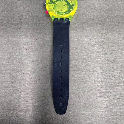 Swatch Chrono Grand Prix Watch Men 37mm Blue Dial Yellow Case SCJ101 New Battery10