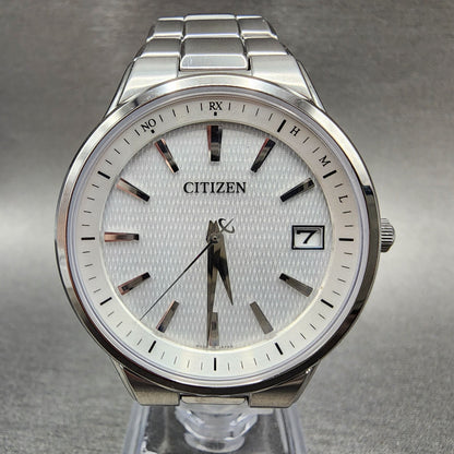 Citizen Eco-Drive Atomic Watch Men 37mm White Dial Titanium Date H110-T018360