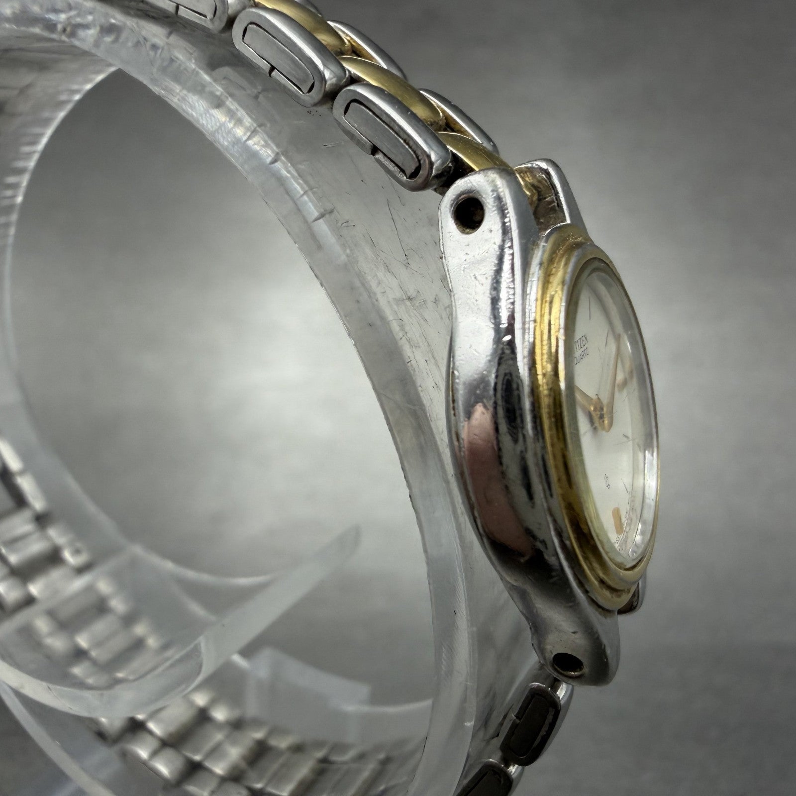 Citizen Watch Women 18mm White Dial Two Tone Oval 5421-S17888 New Battery VTG3