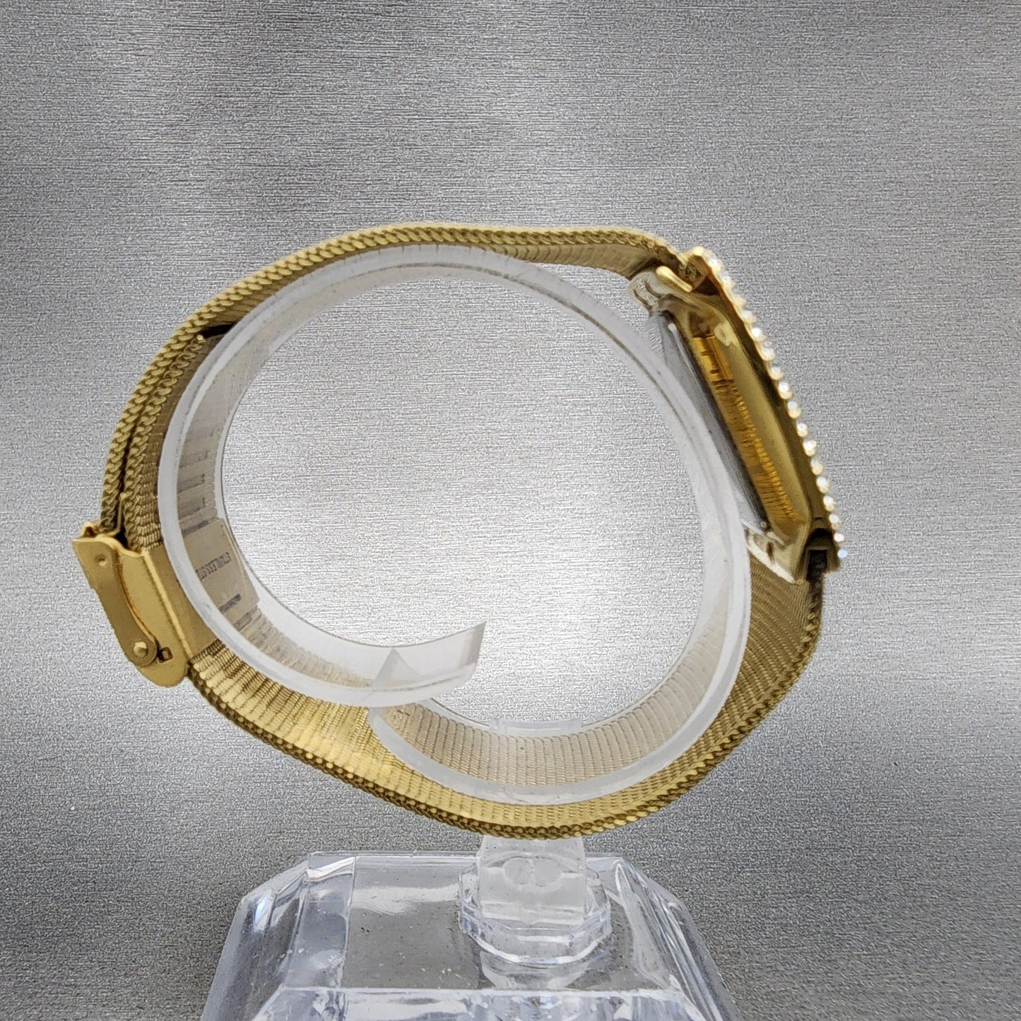 Skagen Tank Watch Women 27mm MOP Dial Gold Tone Rectangle 384SGG New Battery8
