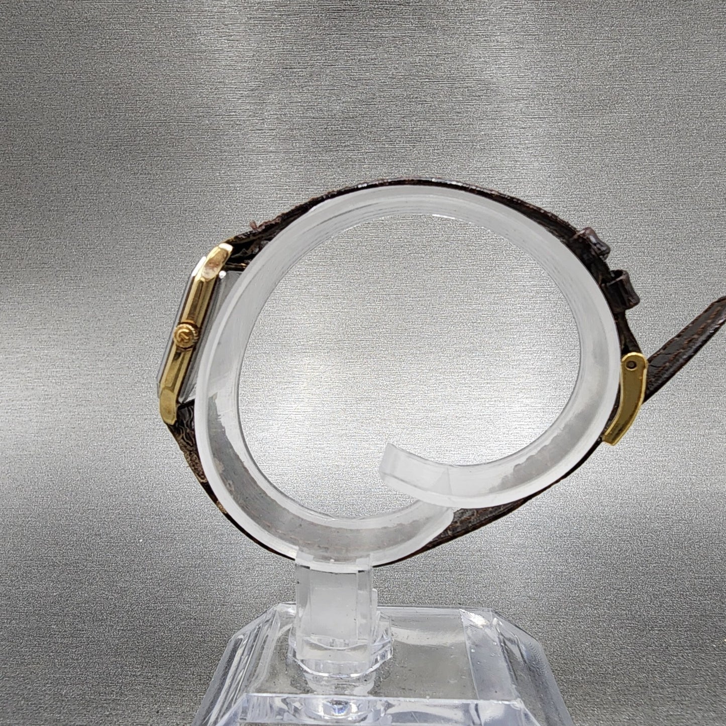 Rado Tank Watch Women 20mm Gold Dial Two Tone Octagon 133.5293.2 New Battery6