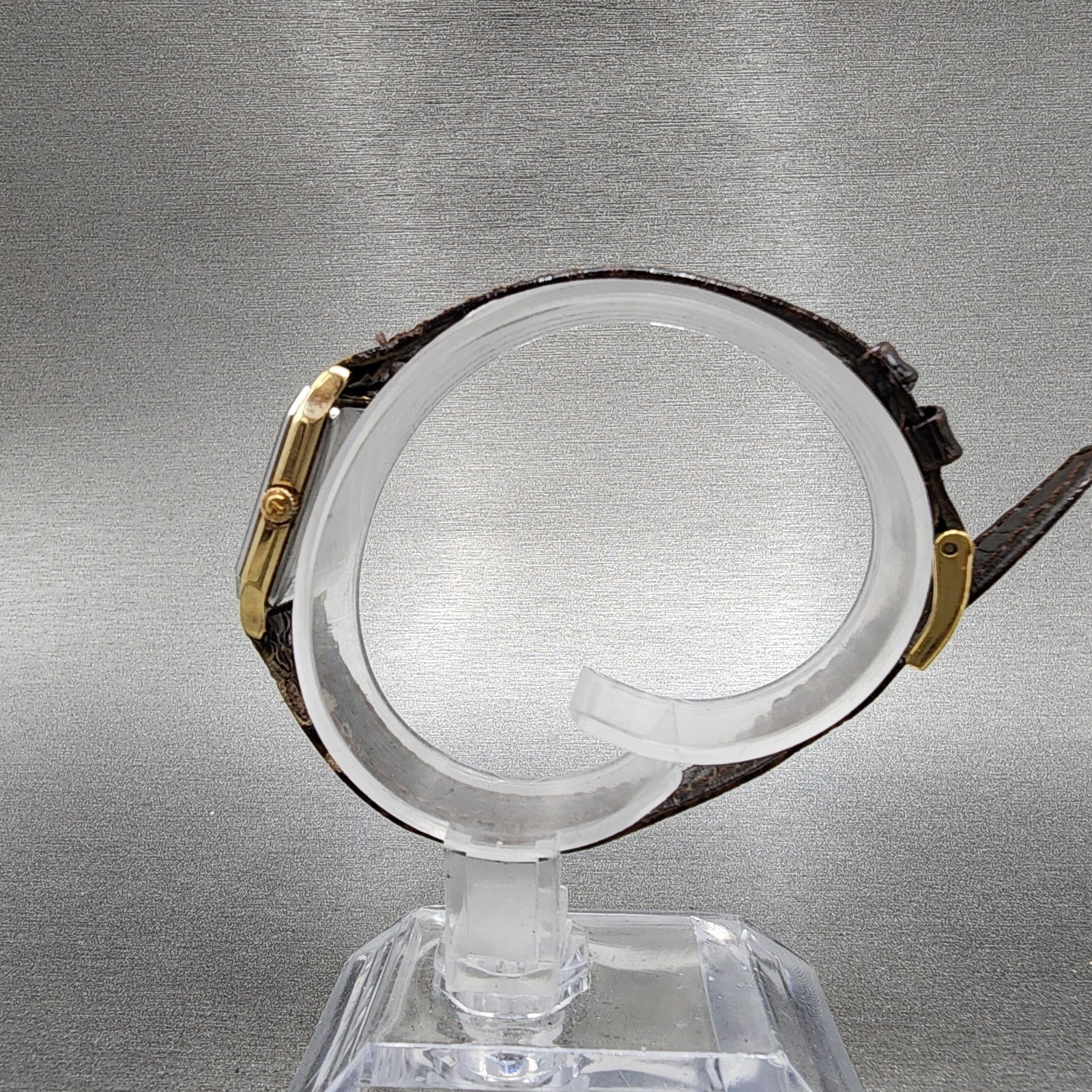 Rado Tank Watch Women 20mm Gold Dial Two Tone Octagon 133.5293.2 New Battery6