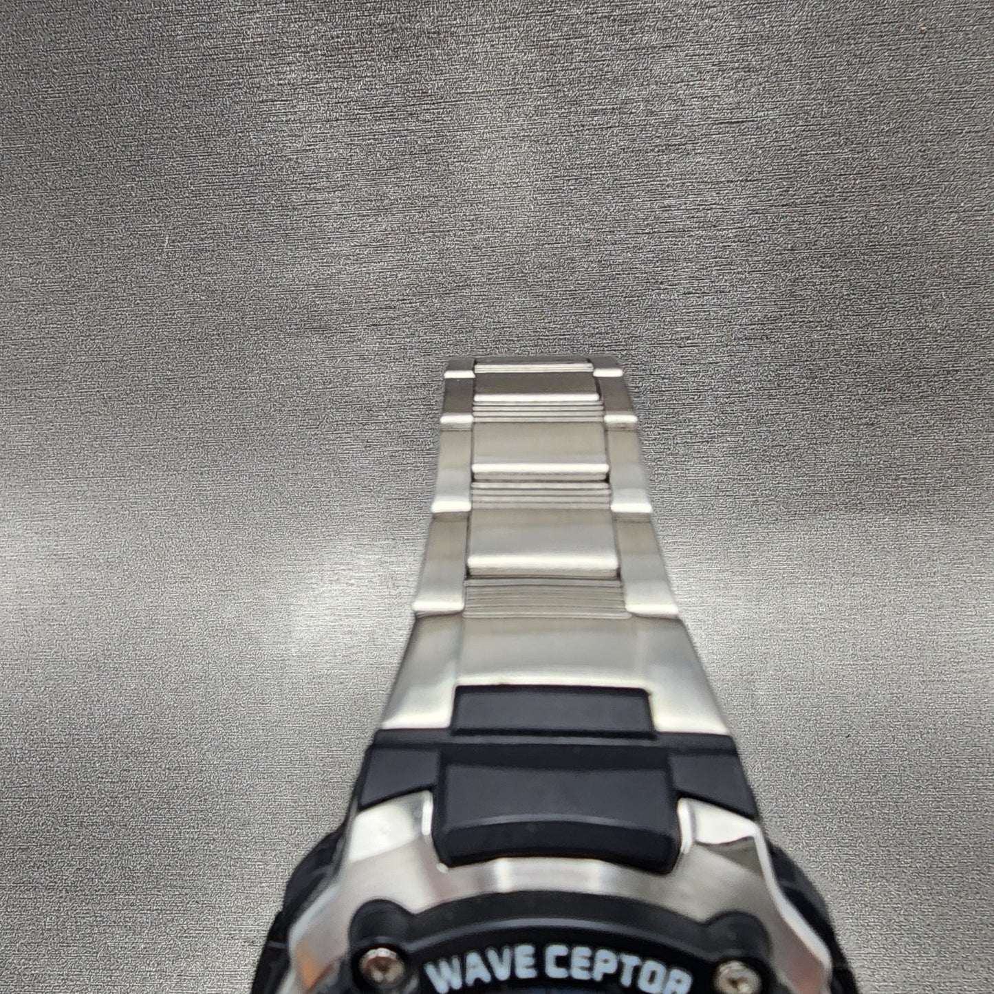 Casio Waveceptor Watch Men 48mm Digital Black Silver Alarm Chrono WV200 New Bat4