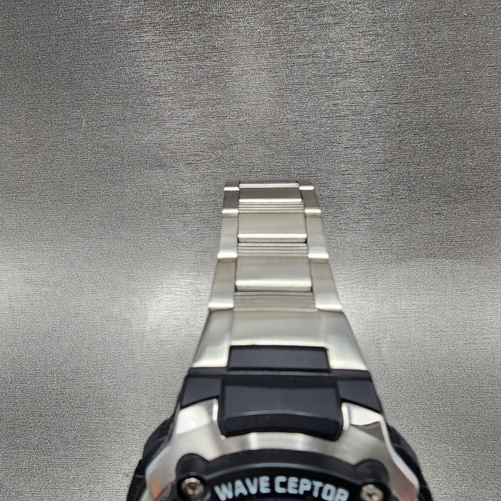 Casio Waveceptor Watch Men 48mm Digital Black Silver Alarm Chrono WV200 New Bat4