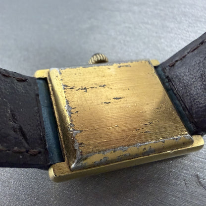 Pierre L'Huillier Tank Watch Women 22mm Cream Dial Gold Tone Rectangle Manual9