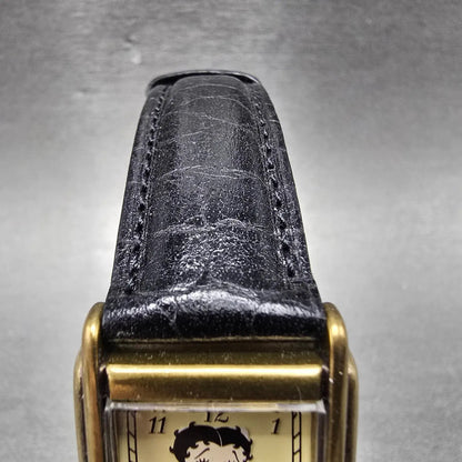 Fossil Betty Boop Watch Unisex 25mm Cream Dial Gold Tone Rectangle New Battery5
